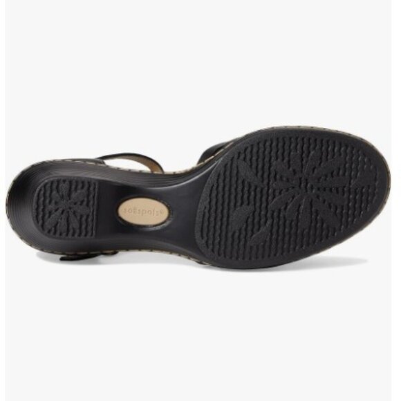 NWT COMFORTIVA SZ 9.5 Women's SoftSpots Tatianna Leather Sandal in Black - Picture 11 of 13